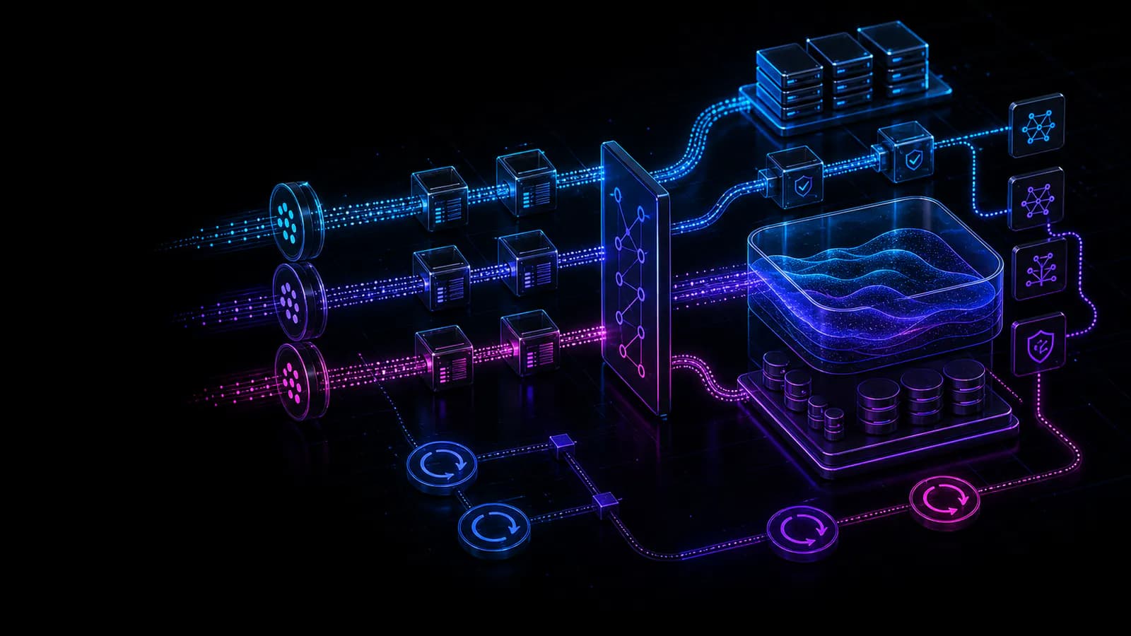 Streaming data platform with event lanes, validation engine, and governed storage